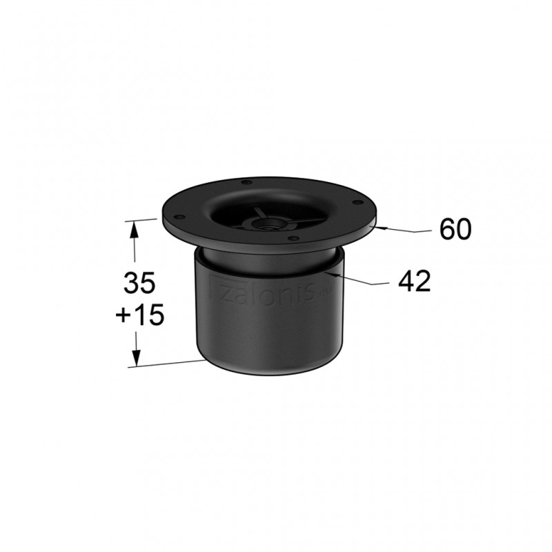 FURNITURE LEG SANDY / MAT BLACK